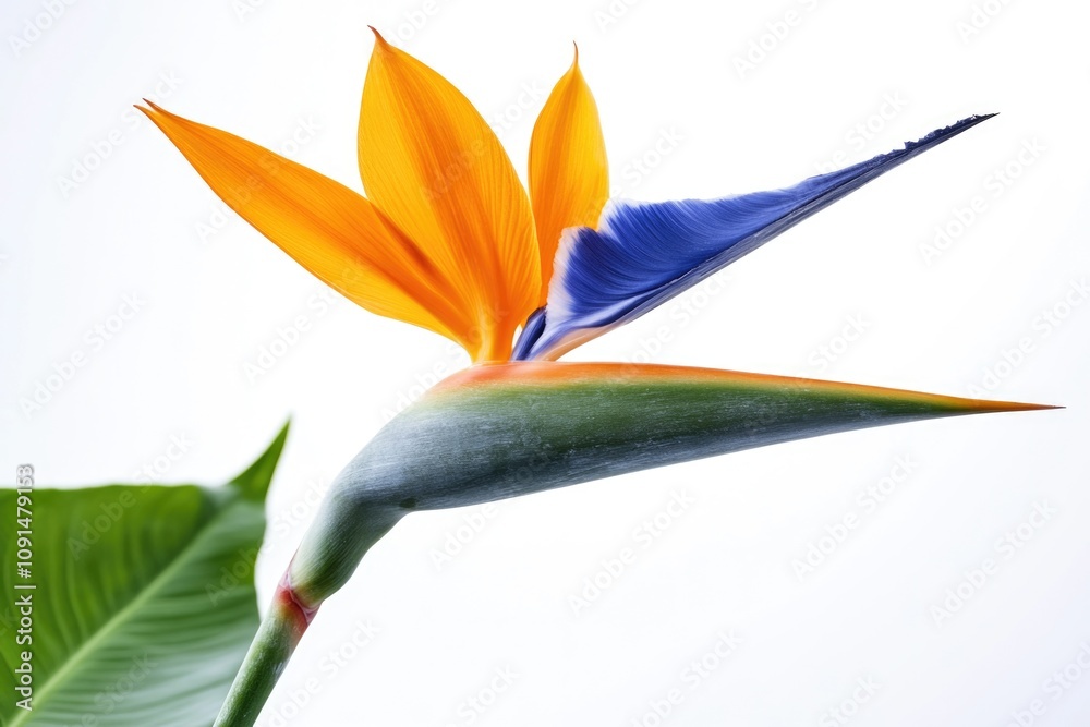 Poster a detailed view of a single flower on a white background, suitable for use in floral arrangements or