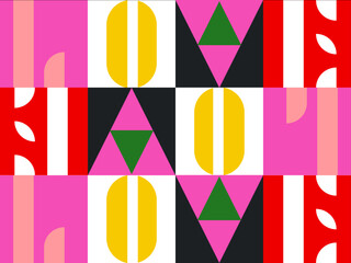 Bauhaus background pattern design Geometric letter
