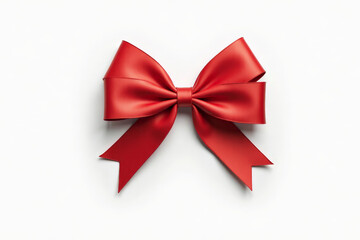 red bow isolated on white background