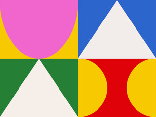 Colorful geometric shape vector illustration 