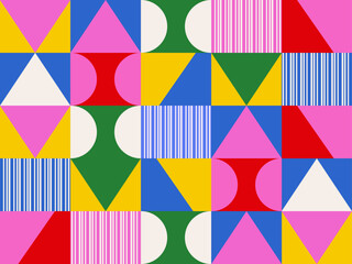 Bauhaus colorful background pattern design 