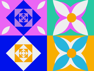 Abstract geometric carpet background illustration 