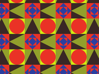 Black and red geometric shape carpet background 