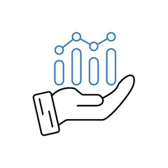 Obraz premium data analytics concept line icon. Simple element illustration. data analytics concept outline symbol design.