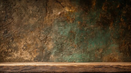 Rustic wooden table with textured background