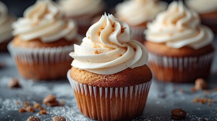 delicious cupcakes close up