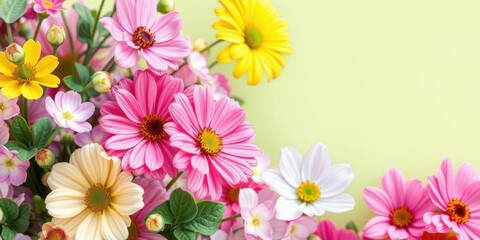 Beautiful and vibrant flowers in full bloom against a soft, blurred background, flora, botanical