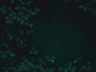 Close-up of a vibrant green background with a hushed and serene atmosphere, muted, greenery