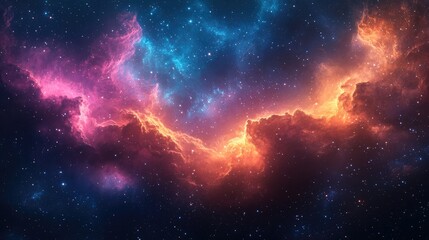 Obraz premium Cosmic Birth: Big Bang Explosion in Space