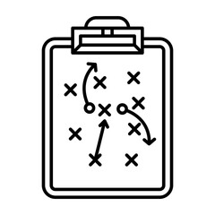 Fototapeta premium Strategy Planning Vector Line Icon Design