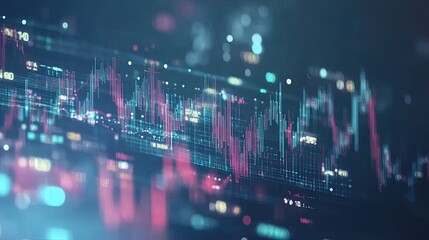 Obraz premium Background featuring a fluctuating stock chart, scattered banknotes, global currency symbols, and financial trends, [stock chart, banknotes, currency], [financial dynamics]