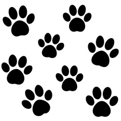 Fototapeta premium Dog Paw , Dog Paw Print Vector, Dog Paw Print Silhouette Vector