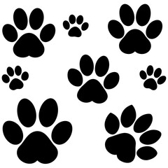Fototapeta premium Dog Paw , Dog Paw Print Vector, Dog Paw Print Silhouette Vector