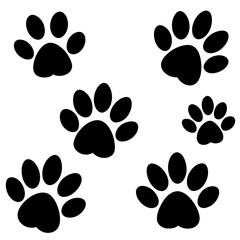 Fototapeta premium Dog Paw , Dog Paw Print Vector, Dog Paw Print Silhouette Vector