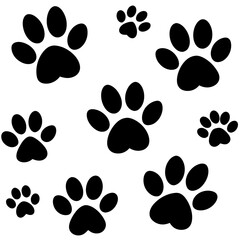 Fototapeta premium Dog Paw , Dog Paw Print Vector, Dog Paw Print Silhouette Vector