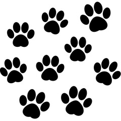Fototapeta premium Dog Paw , Dog Paw Print Vector, Dog Paw Print Silhouette Vector