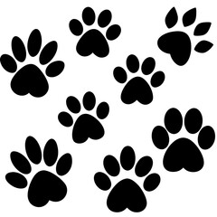 Fototapeta premium Dog Paw , Dog Paw Print Vector, Dog Paw Print Silhouette Vector