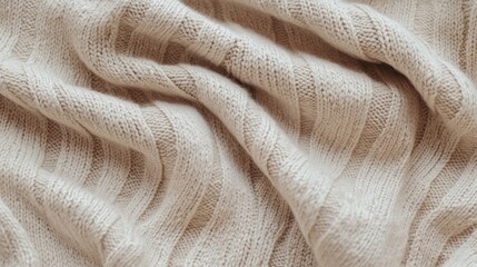 Beige wool fabric with visible knit texture.

