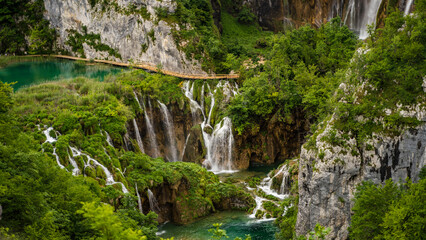 wodospady park narodowy chorwacja turysta krajobraz morze piękne widoki  © Tymoteusz