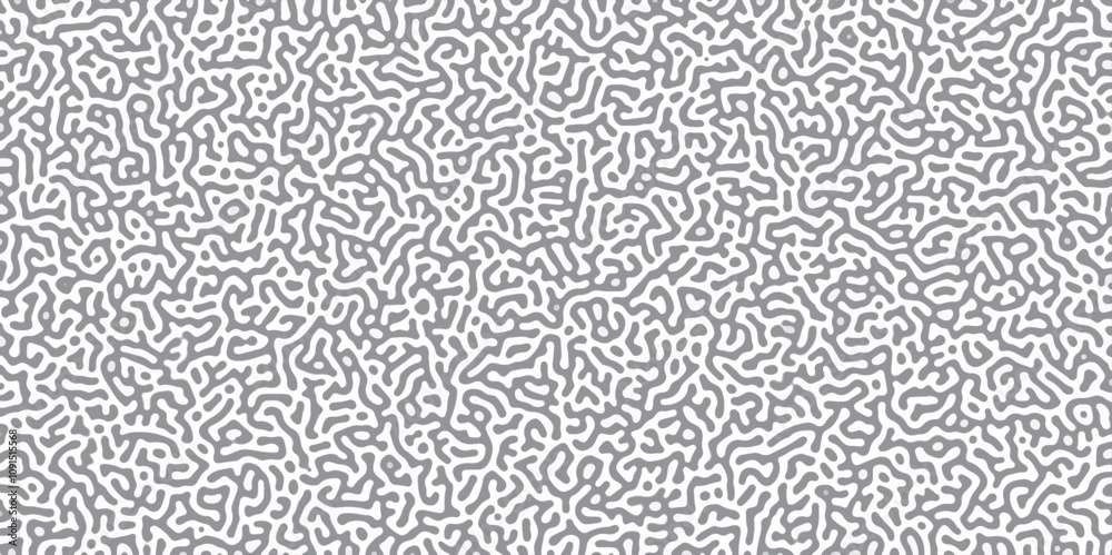 Poster abstract reaction-diffusion or turing pattern natural texture in coral grey and white colour scheme.