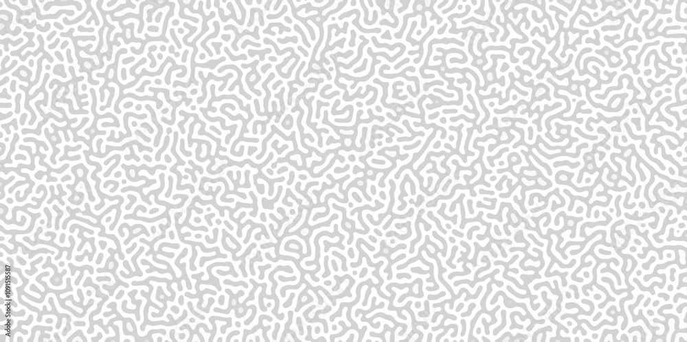 Poster Abstract Reaction-diffusion or Turing pattern natural texture in coral grey and white colour scheme. Linear design with biological shapes. Organic lines in memphis. abstract turing organic wallpape
