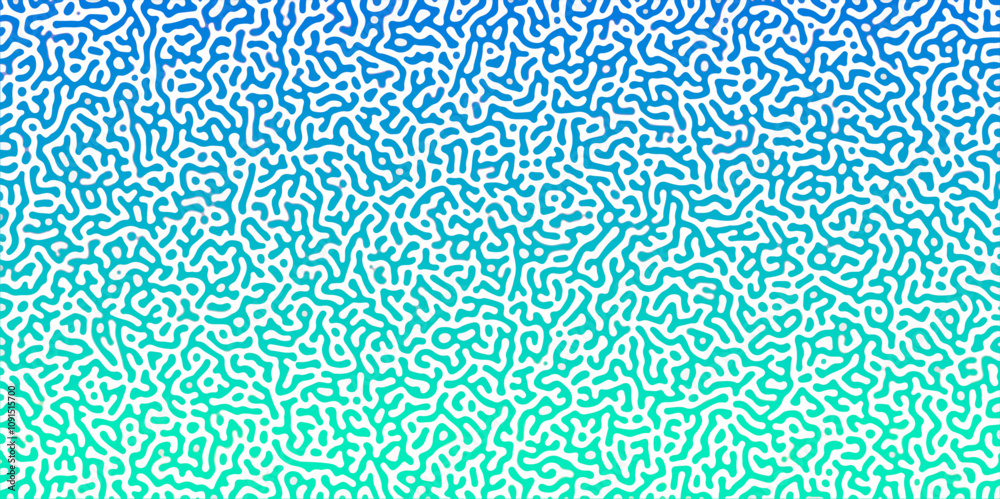 Aufkleber turing abstract pattern, suitable for any business. white and blue color diffusion reaction seamless