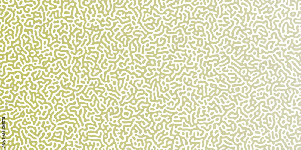 Fototapete Abstract Reaction-diffusion or Turing pattern natural texture in coral olive gradient colour scheme. Linear design with biological shapes. Organic lines in memphis. abstract turing organic wallpaper.	
