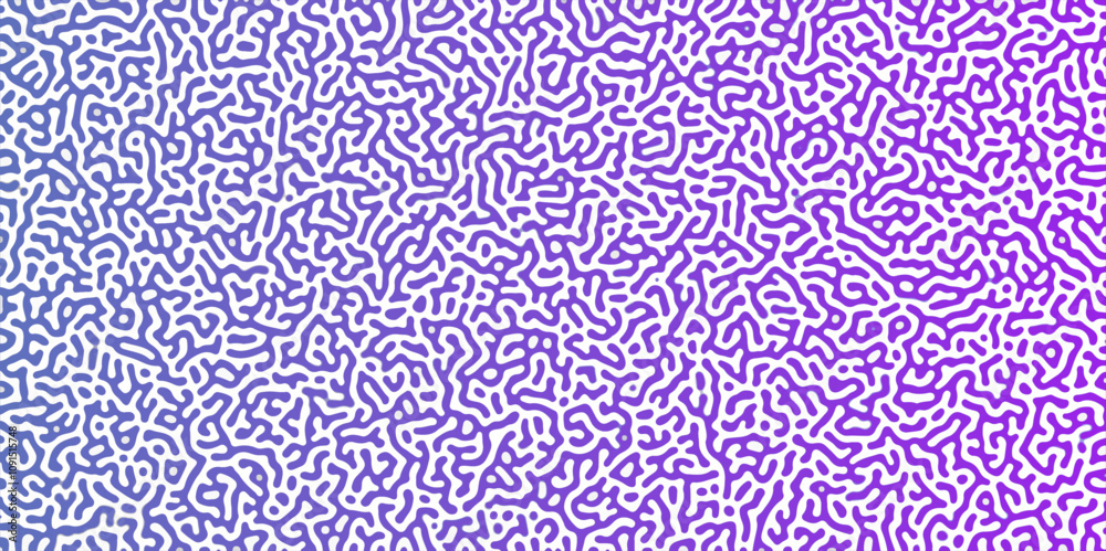 Poster Abstract Reaction-diffusion Turing pattern natural texture purple, white color scheme. Linear design with biological shapes. Organic lines Memphis. abstract truing organic wallpaper design, vector.	

