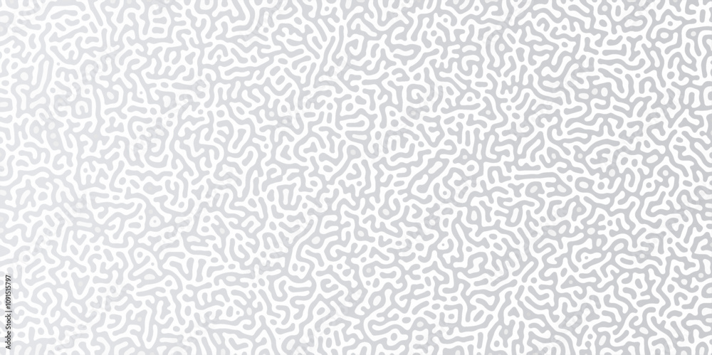 Poster Abstract Reaction-diffusion or Turing pattern natural texture in coral grey and white colour scheme. Linear design with biological shapes. Organic lines in memphis. abstract turing organic wallpape