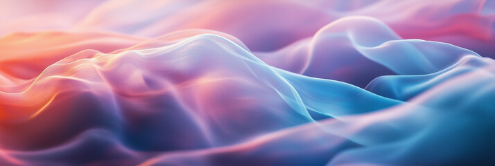 Obraz premium Soft waves of pastel colors intermingling gently creating a dreamy and ethereal abstract composition