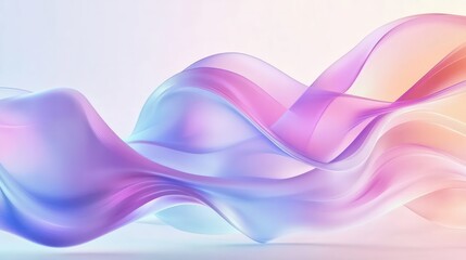 Dynamic Fluid Patterns on White Backdrop: Smooth Curves and Vibrant Colors in Abstract Harmony