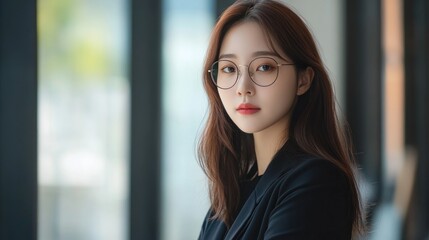Fototapeta premium Portrait of a Woman in Glasses