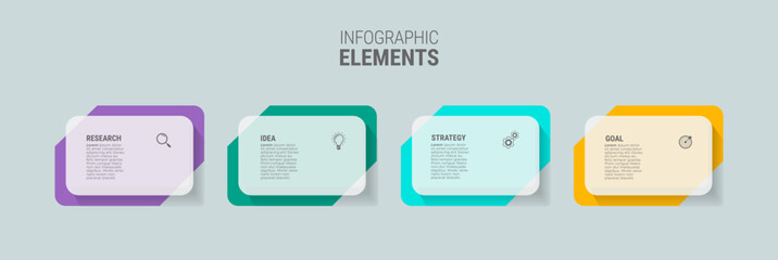 Steps infographic design tmplate element vector