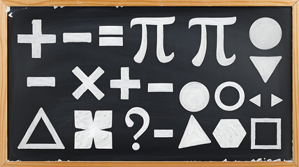 Geometric and Mathematical Symbols in Modern Design - Abstract Illustration