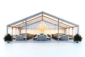 Fototapeta premium Elegant event marquee with beautiful decor.