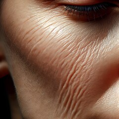 Fototapeta premium Closeup of Wrinkled Skin Texture – Aging and Skincare Concept