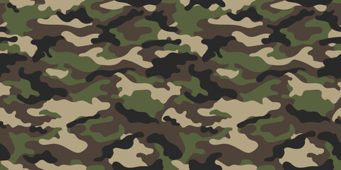 Green camouflage military pattern. Khaki camouflage pattern for clothing design.	