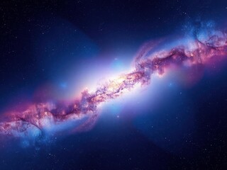 Obraz premium A stunning image of a colorful galaxy background filled with bright stars and cosmic dust particles, galaxy, nebulae