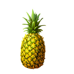 Obraz premium Pineapple on transparent background