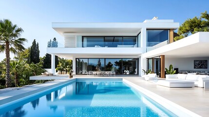 Fototapeta premium Luxurious Minimalist Interiors with Natural Elements and Modern Design