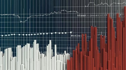 Obraz premium Financial Data Visualization with Charts and Graphs
