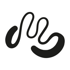 Obraz premium Wavy, fluid pattern with organic shapes. Groovy doodle liquid design. Flat vector illustration isolated on white background.