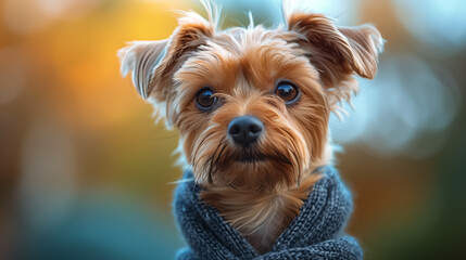 Professional Dog in Trendy Suit Posing with Confidence