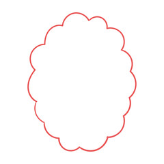 Cute vintage frame with ribbon and decorative border. line pattern for gift and wedding design. Flat vector illustration isolated on white background.