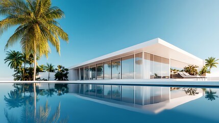 Fototapeta premium Luxurious Minimalist Interiors with Natural Elements and Modern Design