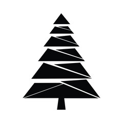 Fototapeta premium A Christmas tree vector on white background