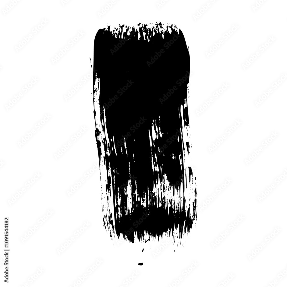 Wall mural distressed brush stroke frame set with ink texture and spray paint effect. box shape for text backgr