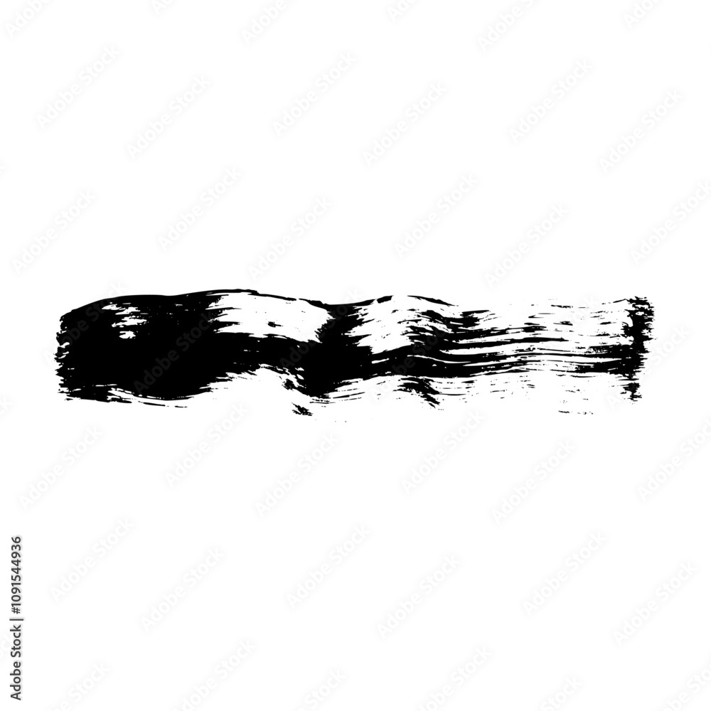 Wall mural distressed brush stroke frame set with ink texture and spray paint effect. box shape for text backgr