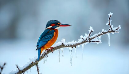 Winter Wonderland: Kingfisher in Frost