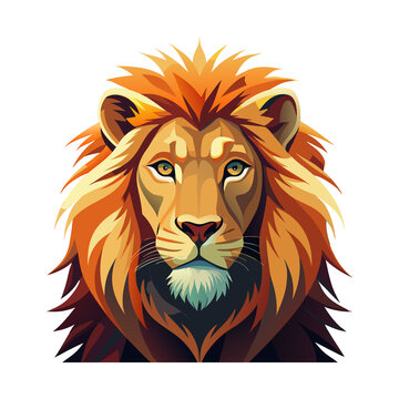 recommend clip art: Lion head  art illustration 2